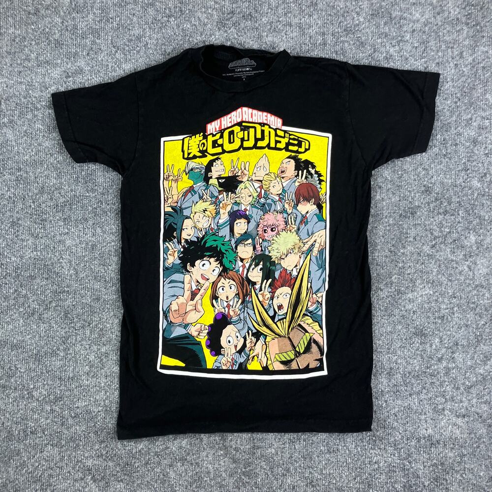 Funimation‎ T-Shirt Mens S Black My Hero Academia Anime Graphic  Short Sleeve